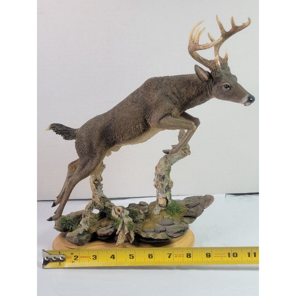 Simpkins Whitetail Buck Deer Figurine Leaping Wildlife Sculpture 13" Repaire - Picture 4 of 16